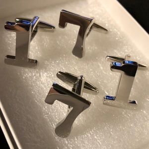 Silver Numbered Cuff links